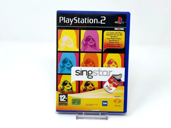 Portada de SingStar La Edad de Oro del Pop Español (ESP) (Promo) para PlayStation 2, edición PAL España, de segunda mano