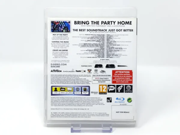 Parte trasera de DJ Hero 2 (EUR) (Rebajado) para PlayStation 3, edición PAL EUR