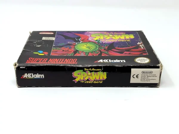 Parte trasera de Todd McFarlane's Spawn: The Video Game (ESP) (Rebajado) para Nintendo SNES, edición PAL España