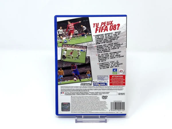 Parte trasera de FIFA 08 (FRA) para PlayStation 2, edición PAL Francia