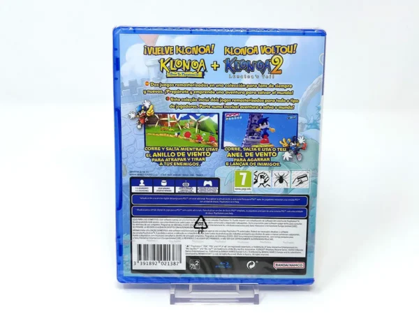 Parte trasera de Klonoa Phantasy Reverie Series (ESP) (Precintado) para PlayStation 4, edición PAL España