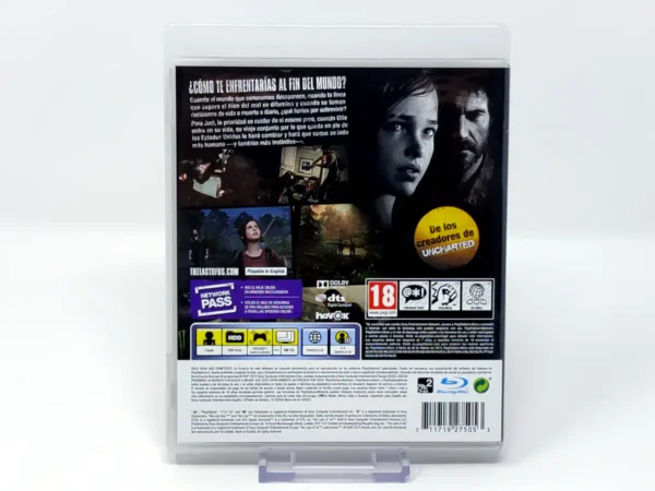 Parte trasera de The Last of Us (ESP) para PlayStation 3, edición PAL España