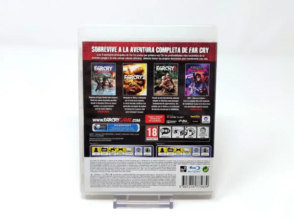 Parte trasera de Far Cry: The Wild Expedition (ESP) para PlayStation 3, edición PAL España