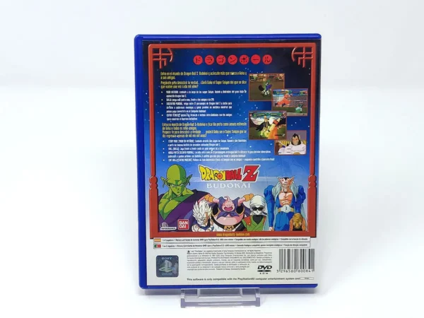 Parte trasera de Dragon Ball Z: Budokai (ESP) para PlayStation 2, edición PAL España