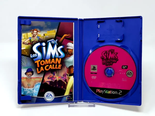 Interior del juego Los Sims: Toman la Calle (ESP) para PlayStation 2 con disco y manual