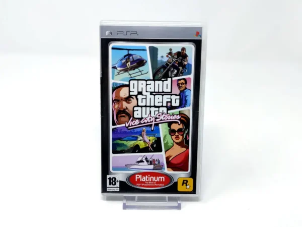 Portada de Grand Theft Auto: Vice City Stories (UK) (Platinum) para PSP, edición PAL UK, de segunda mano