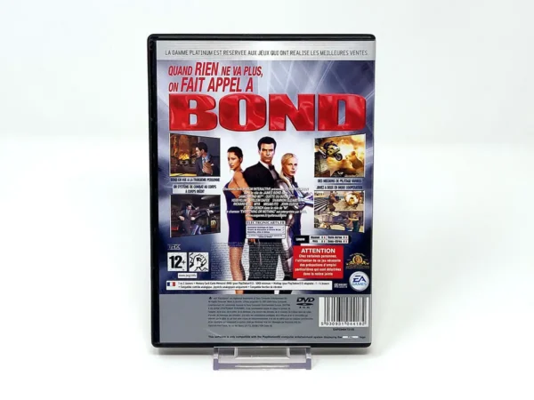 Parte trasera de James Bond 007: Quitte ou Double (FRA) (Platinum) para PlayStation 2, edición PAL Francia