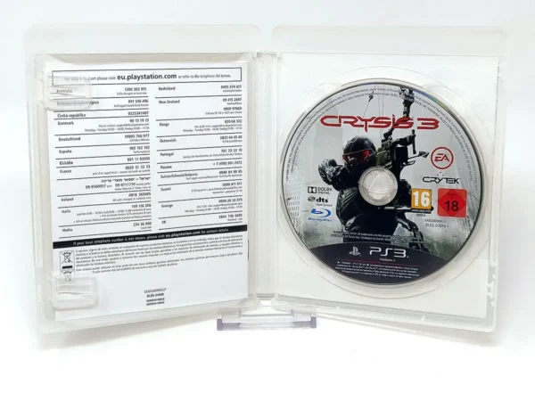 Interior del juego Crysis 3 (ESP) para PlayStation 3 con disco y manual