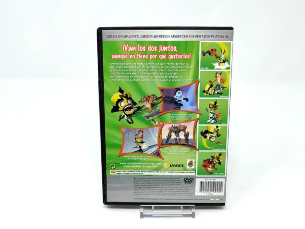 Parte trasera de Crash Twinsanity (ESP) (Platinum) (Rebajado) para PlayStation 2, edición PAL España
