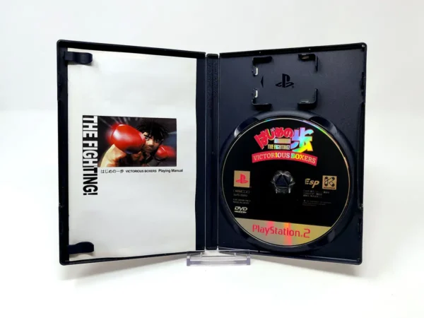 Interior del juego Hajime no Ippo: Victorious Boxers (JAP) para PlayStation 2 con disco y manual