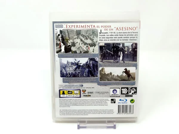 Parte trasera de Assassin's Creed (ESP) para PlayStation 3, edición PAL España