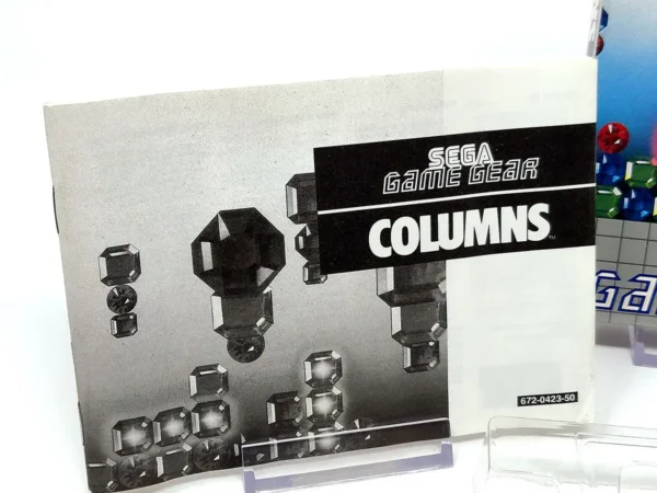Lateral de la caja de Columns (ESP) para Sega Game Gear