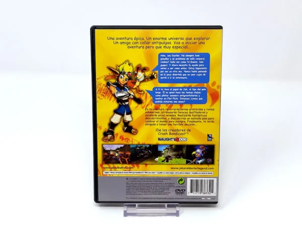 Parte trasera de Jak and Daxter: El Legado de los Precursores (ESP) (Platinum) (Rebajado) para PlayStation 2, edición PAL España