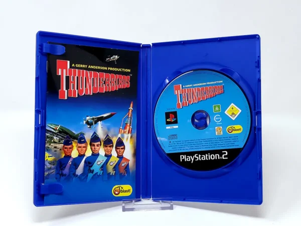 Interior del juego Thunderbirds (ESP) para PlayStation 2 con disco y manual