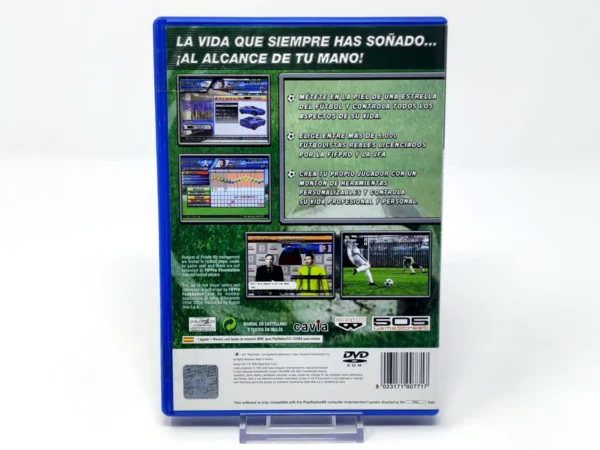 Parte trasera de Soccer Life 2 (ESP) para PlayStation 2, edición PAL España