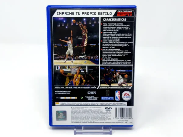 Parte trasera de NBA Live 07 (ESP) para PlayStation 2, edición PAL España