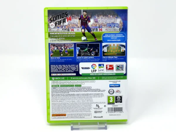 Parte trasera de FIFA 14 (ESP) (Rebajado) para XBOX 360, edición PAL España