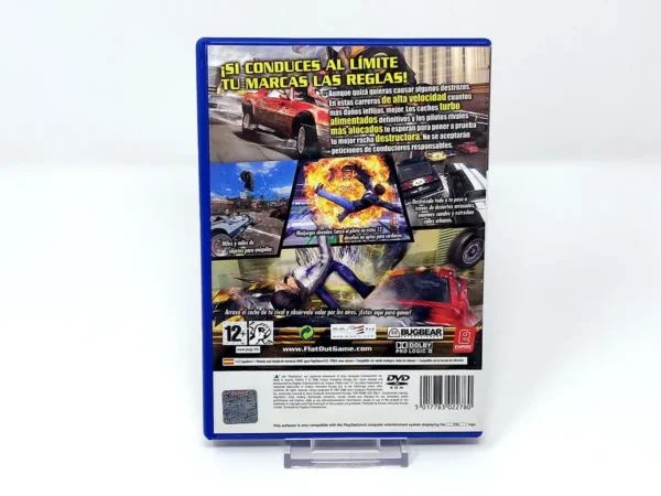 Parte trasera de FlatOut 2 (ESP) para PlayStation 2, edición PAL España