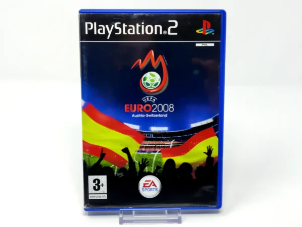Portada de UEFA Euro 2008 (ESP) para PlayStation 2, edición PAL Francia, de segunda mano
