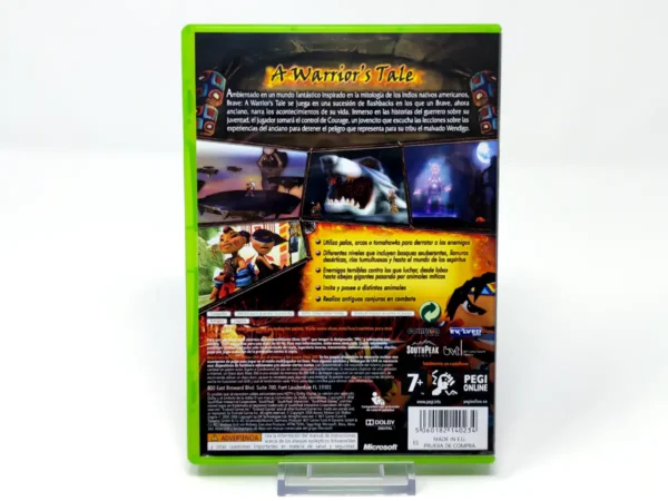 Parte trasera de Brave: A Warrior's Tale (ESP) para XBOX 360, edición PAL España