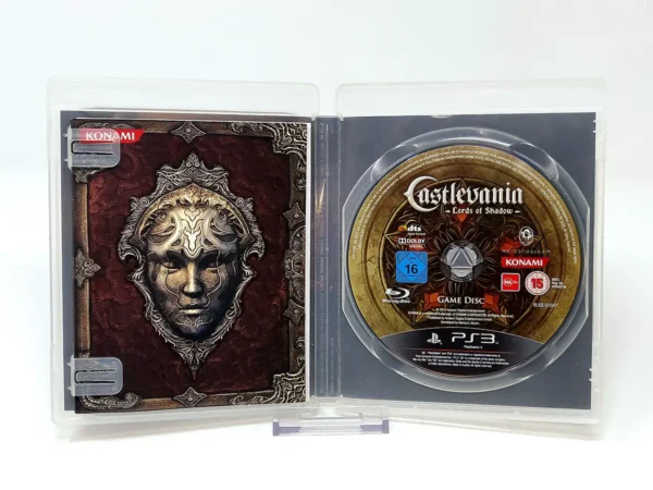 Interior del juego Castlevania: Lords of Shadow (ESP) para PlayStation 3 con disco y manual