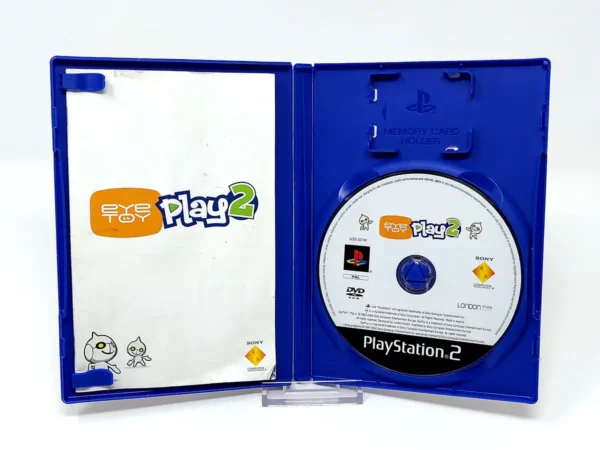 Interior del juego EyeToy: Play 2 (FRA) para PlayStation 2 con disco y manual