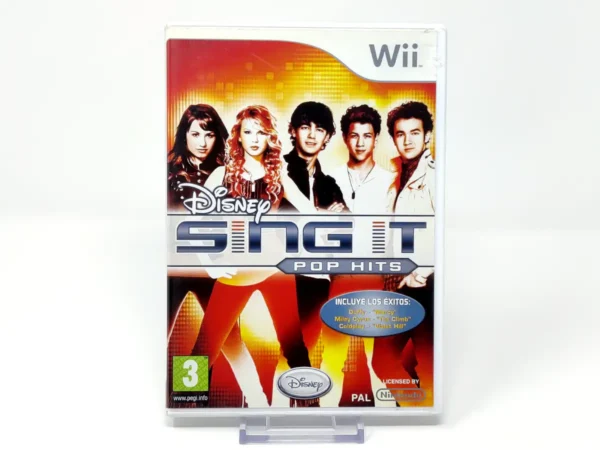 Portada de Disney Sing It: Pop Hits (ESP) para Nintendo Wii, edición PAL España, de segunda mano