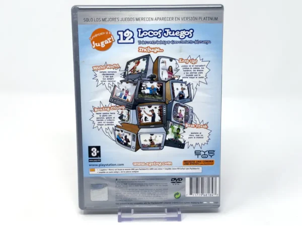 Parte trasera de EyeToy: Play (ESP) (Platinum) (v2) para PlayStation 2, edición PAL España