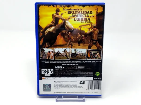 Parte trasera de Gun (ESP) para PlayStation 2, edición PAL España