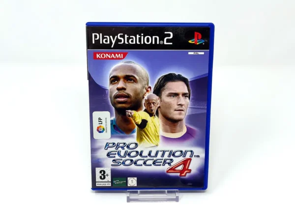 Portada de Pro Evolution Soccer 4 (ESP) para PlayStation 2, edición PAL España, de segunda mano