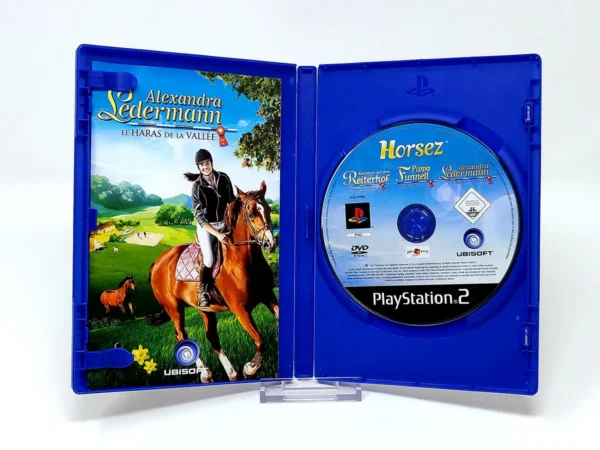 Interior del juego Alexandra Ledermann: Le Haras de la Vallée (FRA) para PlayStation 2 con disco y manual