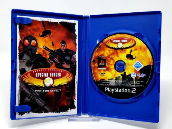 Interior del juego Counter Terrorist Special Forces: Fire for Effect (ESP) para PlayStation 2 con disco y manual