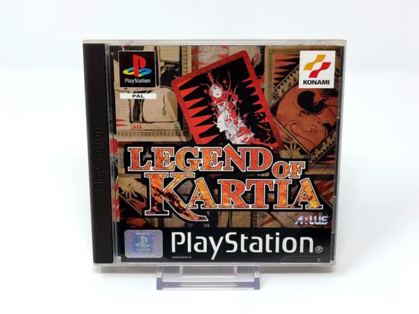Portada de Legend of Kartia (ESP) para PlayStation 1, edición PAL España, de segunda mano