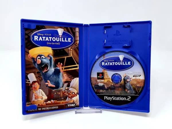 Interior del juego Disney/Pixar Ratatouille (ESP) para PlayStation 2 con disco y manual