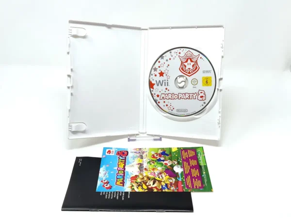Interior del juego Mario Party 8 (ESP) (Rebajado) para Nintendo Wii con disco y manual