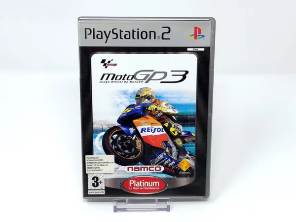 Portada de MotoGP 3 (ESP) (Platinum) para PlayStation 2, edición PAL España, de segunda mano
