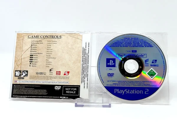 Parte trasera de El código Da Vinci (EUR) (Promo) para PlayStation 2, edición PAL
