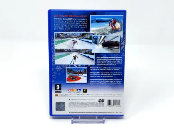 Parte trasera de RTL Winter Games 2007 (ESP) para PlayStation 2, edición PAL España