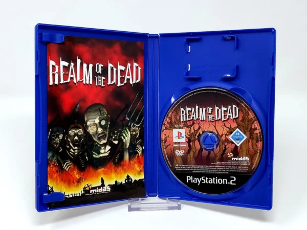 Interior del juego Realm of the Dead (ESP) para PlayStation 2 con disco y manual