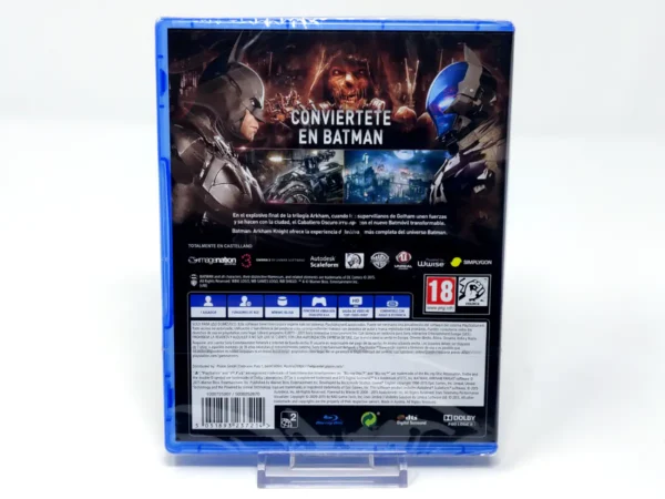 Parte trasera de Batman: Arkham Knight (ESP) (PS Hits) (Precintado) para PlayStation 4, edición PAL España