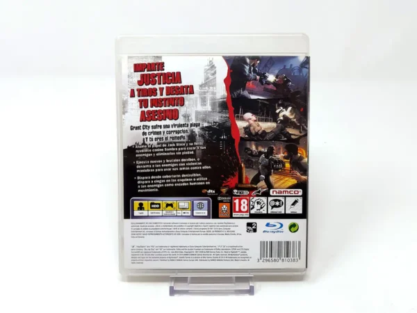 Parte trasera de Dead to Rights: Retribution (ESP) para PlayStation 3, edición PAL España