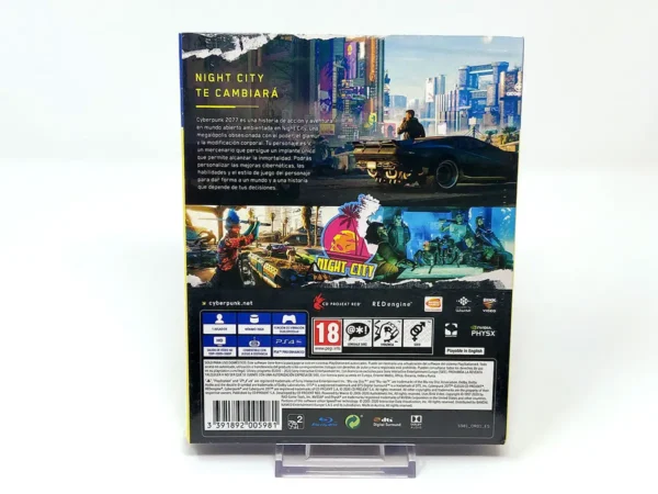 Parte trasera de Cyberpunk 2077 (Edición Day One) (ESP) (Precintado) para PlayStation 4, edición PAL España