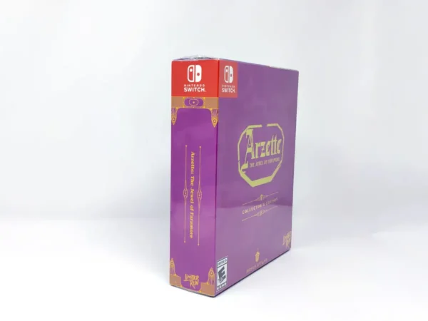 Lateral de la caja de Arzette: The Jewel of Faramore (Collector's Edition) (USA) (Limited Run) (Precintado) para Nintendo Switch