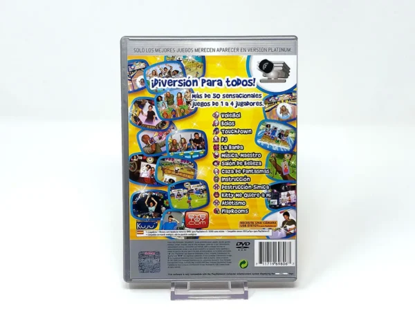 Parte trasera de EyeToy: Play 3 (ESP) (Platinum) para PlayStation 2, edición PAL España