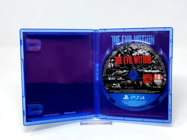 Interior del juego The Evil Within (ESP) para PlayStation 4 con disco y manual