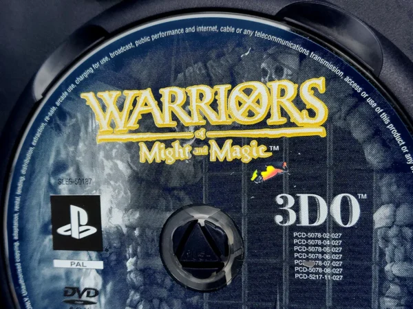 Lateral de la caja de Warriors of Might and Magic (ESP) para PlayStation 2