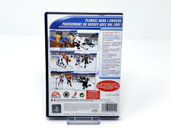 Parte trasera de NHL 2001 (FRA) (Rebajado) para PlayStation 2, edición PAL Francia