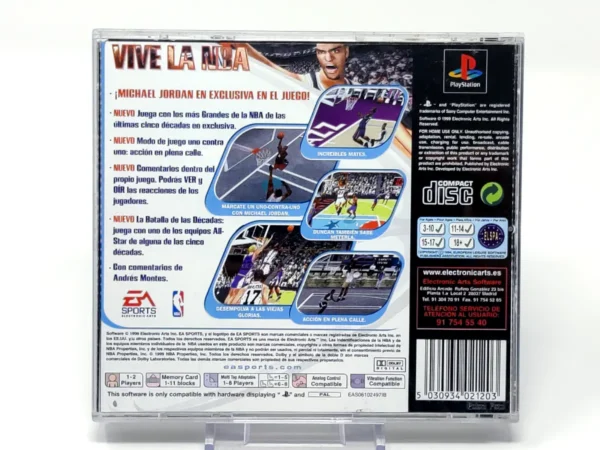 Parte trasera de NBA Live 2000 (ESP) para PlayStation 1, edición PAL España