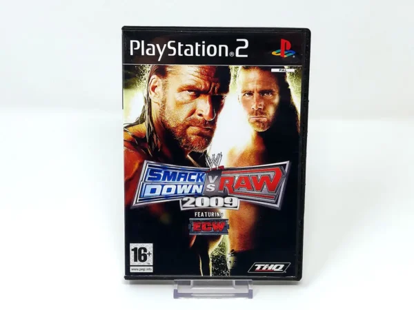 Portada de WWE SmackDown vs. Raw 2009 (FRA) para PlayStation 2, edición PAL Francia, de segunda mano