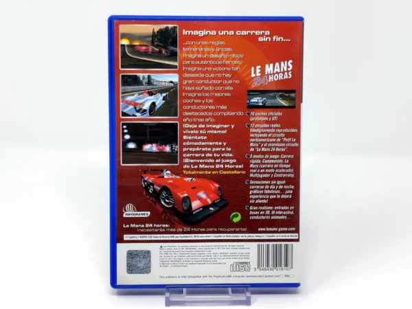 Parte trasera de Le Mans 24 Hours (ESP) para PlayStation 2, edición PAL España